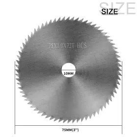 Hjsmg000121 Turbo-roofinds 75mm Carbide Circular Saw Blade 3 Inch Cutting Disc Power Tool Accessories For Wood