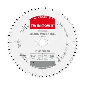 Twin-town 712190580636 7-1/4-inch Saw Blade 60 Teeth General Purpose For Soft Wood Hard Chip