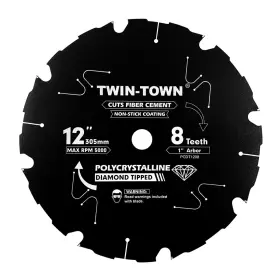 B0998yzqtk Twin-town 12 Inch 8t Pcd Diamond Tipped Saw Blade For Hardie Fiber Cement