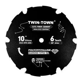 Pcdt1006 Twin-town 10 Inch 6 Tooth Polycrystalline Diamond Tipped Pcd Hardie Fiber Ce