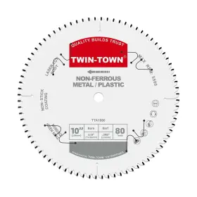 Tta1080 Twin-town 10-inch 80 Tooth Tcg Aluminum And Non-ferrous Metal Saw Blade With 5/8-inch A