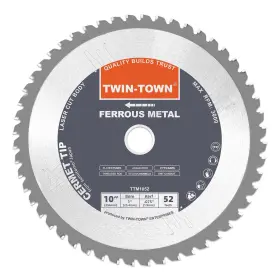 Ttm1052 Twin-town 10-inch 52 Teeth Dry Cut Steel And Ferrous Metal Cermet Saw Blade With 1-inch