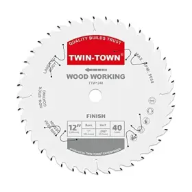 Ttw1240 Twin-town 12inch 40 Tooth Atb Finishing Saw Blade With 1inch Arbor