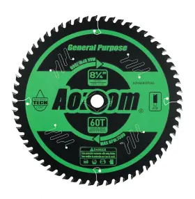 814-60t Txoxoxtxu Aozoom Precision Series 8-1/4 Inch 60t Durable Circular Saw Blade With 5/8 A