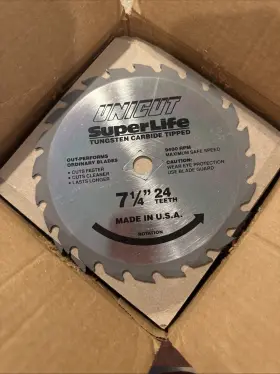 10-24-0725b Unicut Five 5 Superlife 7 1/4 Inch 24 Teeth Tungsten Carbide Tipped Blades