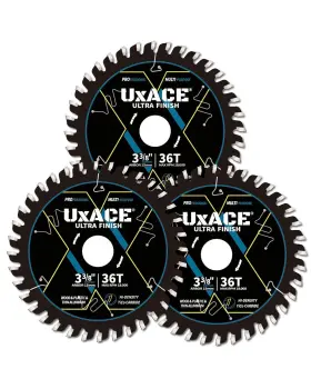 03536uf-3 Uxace 3-3/8-inch 36-tooth Circular Saw Blade 15 Mm Arbor Ultra Finish General Purpos