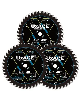 0440f-3 Uxace 4-1/2-inch 40-tooth Circular Saw Blade With 3/8-inch Arbor Ultra Finish Wood