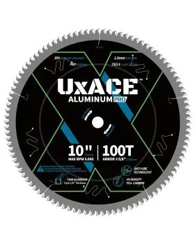10100l Uxace 10-inch 100-tooth Circular Saw Blade 5/8-inch Arbor Aluminum Non-ferrous M