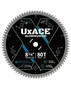 B0fr59k5w8 Uxace 8-1/4 Inch 80t Circular Saw Blade 5/8 Arbor Aluminum Non-ferrous Metal