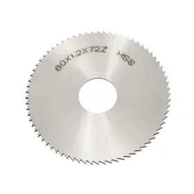 12100900 Uxcell 60mm Od 1.2mm Thickness 72t Hss Circular Slitting Saw Silver