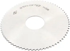 Uxcell 700955822091 80mm X 1.0mm 22mm Hss Milling Cutter 72t Slitting Saw Silver
