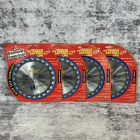 Vermont American 045325261224 New Nos Lot Of 4 Xtend 5-3/8 Inch 24 Teeth Saw Blades