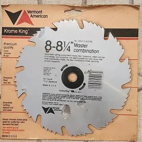 25213 Vermont American Vintage 1987 8 Inch -8 1/4 Master Circular Saw No. Nip