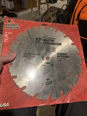 25217 Vermont American Master Combination 12 Inch Saw Blade. 72 Teeth. Brand New