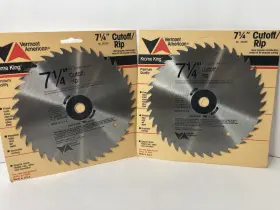 25230 Vermont American 2x -vermont Krome King 7 1/4 Inch Saw Blade Cutoff / Rip Usa New Fs