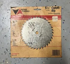 25623 Vermont American Saw Blade Fire Tooth 5 1/2 Inch Cutoff / Rip #25623