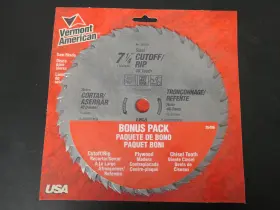 26406 Vermont American 3pk 7-1/4 Blade Set Plywood-chisel Tooth- Cutoff/rip