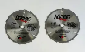 26415 Vermont American Two 2 - Circular Saw Blade 7-1/4 Inch 18 Teeth Dyanite Lightning