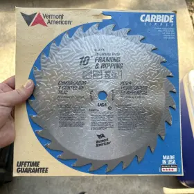 27176 Vermont American 10 Inch 28 Tooth Carbide Circular Saw Blade Cut Off/rip