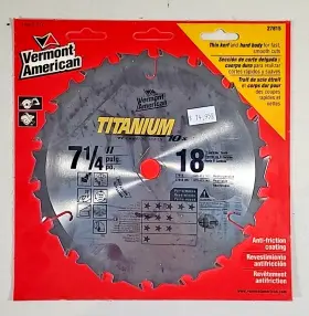 27815 Vermont American 7 1/4 Inch 18t Titanium Carbide Saw Blade #27815