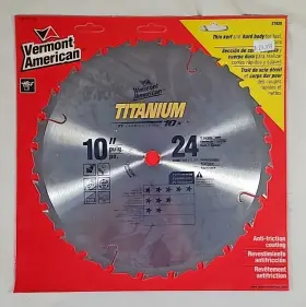 27829 Vermont American #27829 Titanium Carbide 24 Teeth 10 Inch Saw Blade / 5/8 Arbor
