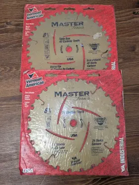 27892 Vermont American 2x New Master Series 8 1/4 Inch 40 Tooth Carbide Saw Blade -
