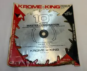 K3710 Vermont American Nos Krome King Circular Saw Blade 10 Inch Combo Usa