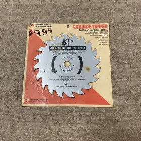 M44612 Vermont American Carbide Tipped 6 1/2 Inch Saw Blade Made In Usa Tungsten