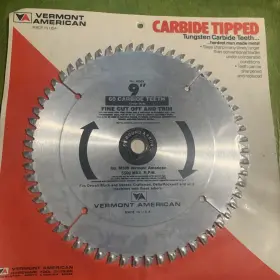 M509 Vermont American Usa Made 9 Inch X 60 Tooth Saw Blade Delta Rockwell Dewalt Nos
