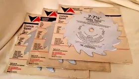 M73714 Vermont American Saw Blade Set 3 New 7 - 1/4 Inch Carbide Tipped 16 Teeth 27150 5/8 Chisel