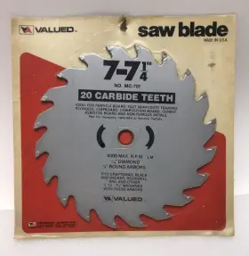 Mc-701 Vermont American 20 Teeth Carbide Circular Saw Blade 7-7 1/4 Inch Usa