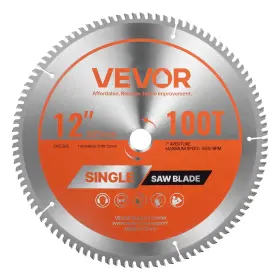 25.4-100t Vevor Circular Saw Blade Aluminum Cutting For 12 In 100 Teeth