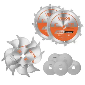 8-12tdado Vevor Dado Blade Set Stacking Blades With Chippers And Shims 8 In Diameter