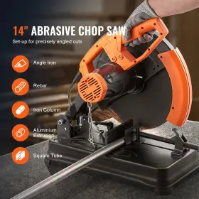 2300w Vevor 840349904436 Abrasive Chop Saw 14 Inch /355mm Blade Diameter Cut Off 3600rpm Steel Cu