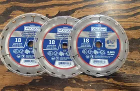 5398706 Vulcan 3pk -6-1/2 Inch Cordless Circular Saw Blade Framing And Ripping