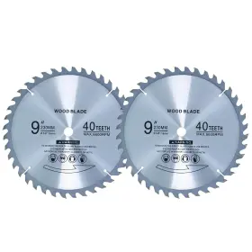 Wadoy 445028953922 9 Inch Table Saw Blade 2 Pack Circular 40 Tooth Carbide Tip 5/8