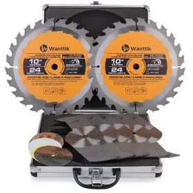 Wtsp-1024 Wanttik Dado Blade Set 10-inch 24-tooth With 5/8-inch Bore - 23 10 Inch Yellow