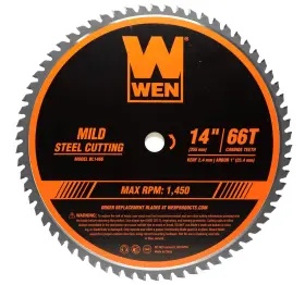 Wen 044459990871 14 Inch 66-tooth Carbide-tipped Professional Metal Saw Blade Mild Steel Cutt