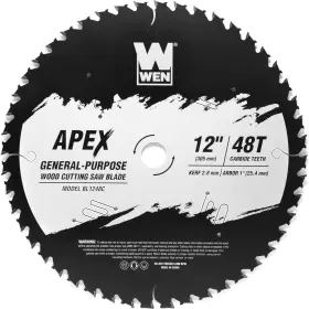 Bl1248c Wen 044459993599 Apex 12-inch 48-tooth Carbide-tipped Black Silver
