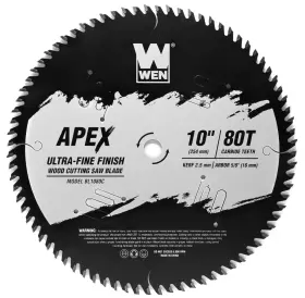 Bl1080c Wen 044459993636 Apex 10-inch 80-tooth Carbide-tipped Ultra-fine-finish Industrial
