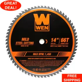309893987 Wen 14 Inch 66-tooth Carbide-tipped Professional Metal Saw Blade For Mild Steel Cut