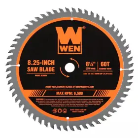 Wen 445027653632 8.25 Inch 60-tooth Fine-finish Carbide-tipped Circular Saw Blade