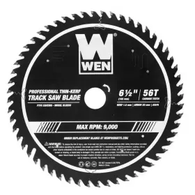 Wen 711181266146 6.5 Inch 56-tooth Carbide-tipped Thin-kerf Professional Atafr Track Saw Blade Wit