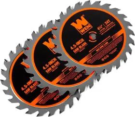 Bl-0424 Wen 4-1/2-inch 24-tooth Woodworking Saw Blade For Compact And Mini Silver