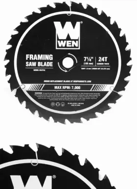 Bl0724 Wen 7.25 Inch 24-tooth Carbide-tipped Professional Framing Saw Blade