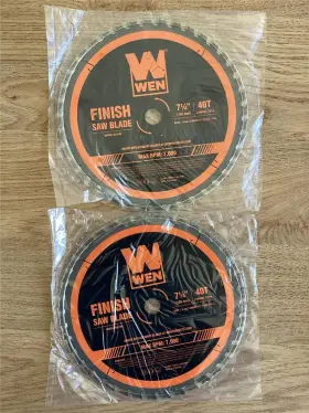 Bl0740 Wen Lot Of 2 Finish Saw Blade 7-1/4 Inch 40t Carbide Teeth New