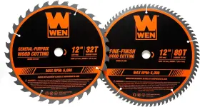 Bl1232-2 Wen 12-inch 32-tooth And 80-tooth Carbide-tipped Professional Woodworki