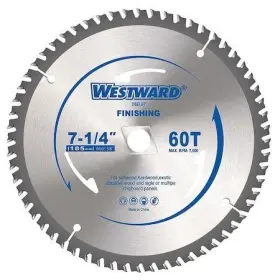 24el97 Westward 7-1/4 Inch 60-teeth Circular Saw Blade