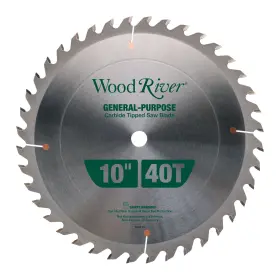 90130521 Woodriver General Purpose Saw Blade 40t Alternate Bevel Grind 10 Inch Diameter