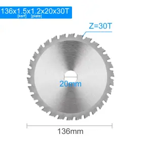 Qt13615122030t Xcan 1pc Metal Circular Saw Blade 136-355mm Tct Cutting Disc Carbide Tipped For Steel